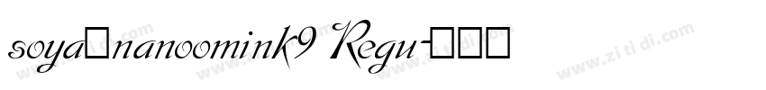 soya_nanoomink9 Regu字体转换